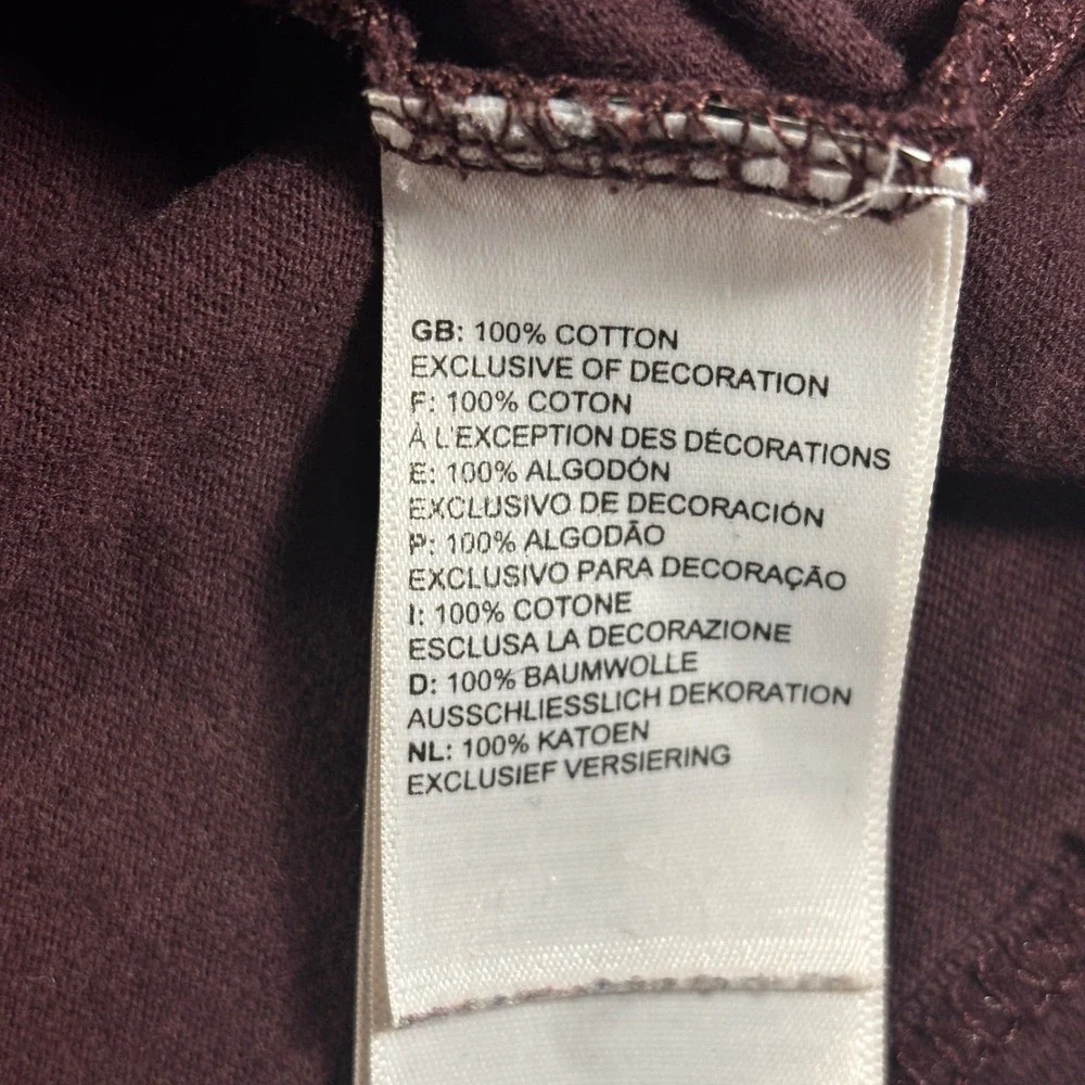 The North Face T-Shirt Mens Medium Burgundy Maroon Short‎ Sleeve Logo Tee